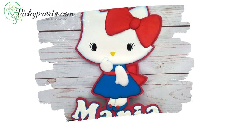 decoración de pared hello kitty