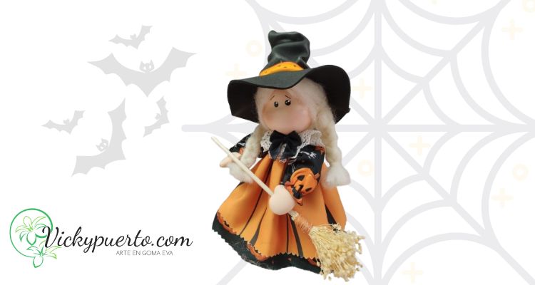 Bruja de goma eva tutorial gratis